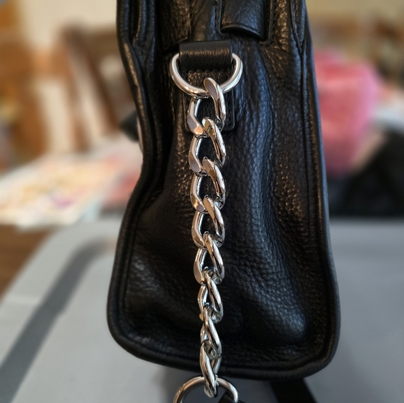 Michael Kors Hamilton medium Suede Colorblock Satchel - Picture 4 of 9